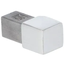 Btec Außenecke für Fliesenschiene, Fliesenprofil, Quadratprofil, Edelstahl V2A gebürstet, 11 mm Höhe
