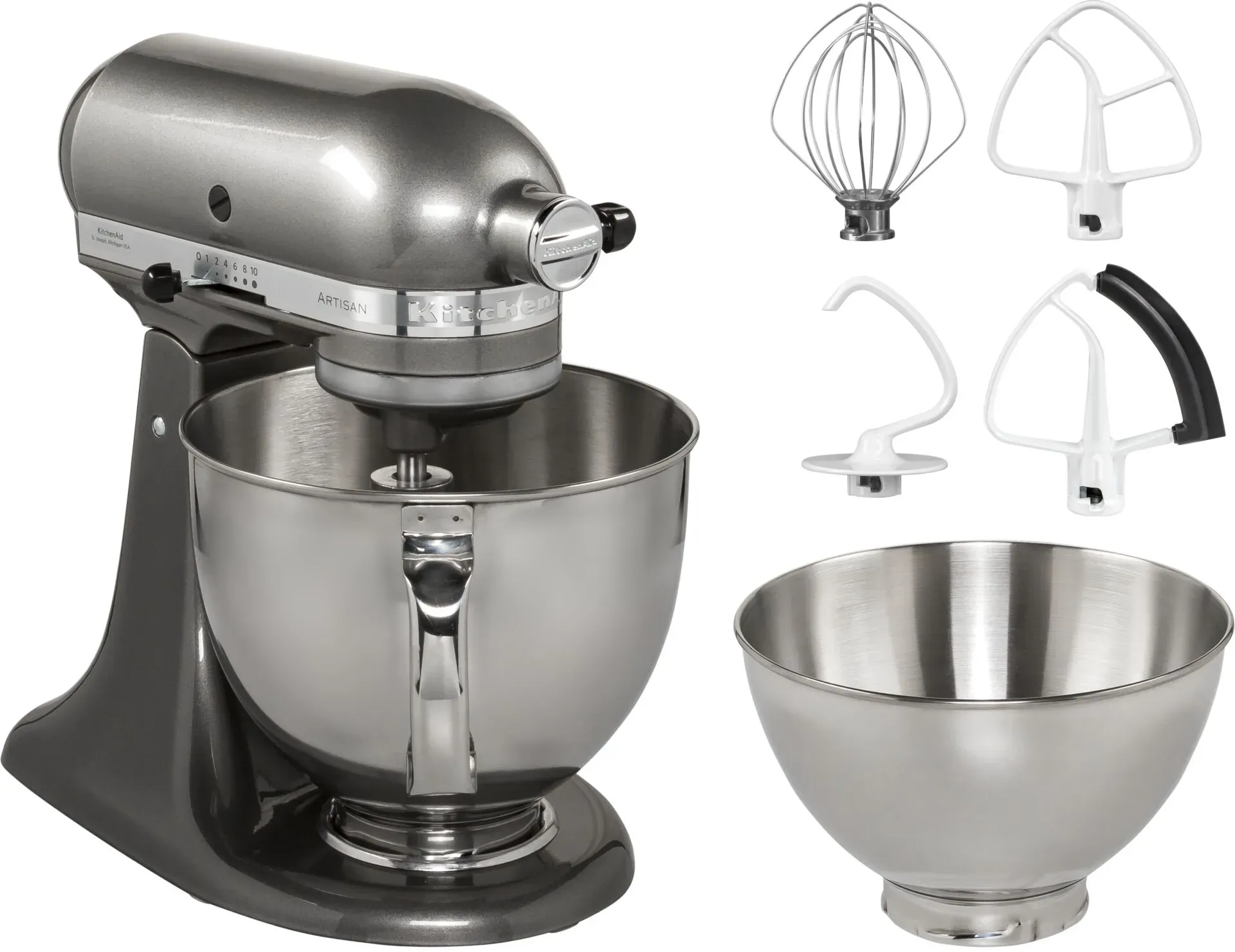 Preisvergleich Produktbild KitchenAid 5KSM175PSEMS Artisan Medallion Silber