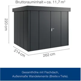 hörmann stauraumsysteme Juno 2,62 x 2,14 m Anthrazitgrau
