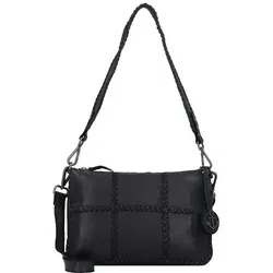 Harbour 2nd Fashion Lights Cyrene Schultertasche Leder 30 cm  schwarz