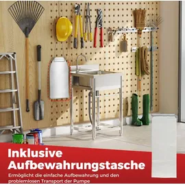 veftbltrem COSTWAY Kraftstoff Umfüllpumpe mit Auto-Stopp-Sensor, elektrische Kraftstoffpumpe 3,2 GPM 3 Größen Adaptern & Schlauch, für Diesel, Öl, Benzin