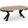 WFL GROUP Runder Ausziehbarer Esstisch 120 x 76 cm schwarz
