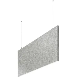 baffel-Set - Deckenträger Farbe: lichtgrau, Größe: 200x50x2,5cm