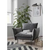 OTTO home Cocktailsessel Stine Polyester 96 x 86 x 86 cm Grau