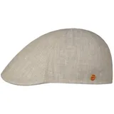 Mayser Paddy Leinen Flatcap Schirmmütze Schiebermütze Herren - Made in The EU mit Schirm, Futter Sommer Frühling-Sommer - 57 cm beige - 57
