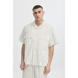 !Solid Kurzarmhemd gestreift beige XL