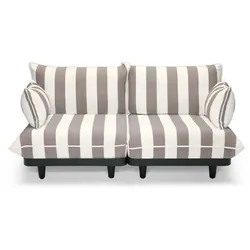 Fatboy - Paletti Outdoor Lounge Sofa, weiß / kakao gestreift