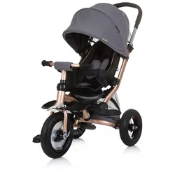Chipolino Dreirad Bolide – 2-in-1 Dreirad mit Liegefunktion, Luftreifen, Dach schwarz