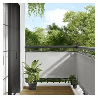 vidaXL Balkon-Sichtschutz Hellgrau 75x1000 cm 100 % Polyester-Oxford