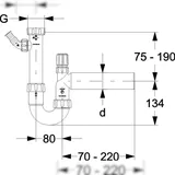 LE SANITAIRE Haas Pp-röhrensiphon 1 1/2" Dn50 mit einem Geräteanschluss und Rohrbelüfter