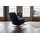 KAWOLA Relaxsessel JOSIANE Leder 78 x 107 x 78 cm schwarz mit Hocker