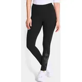 GOLDNER Bequeme Baumwoll-Leggings Kurzgröße Schwarz 20