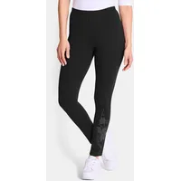 GOLDNER Bequeme Baumwoll-Leggings Kurzgröße Schwarz 20