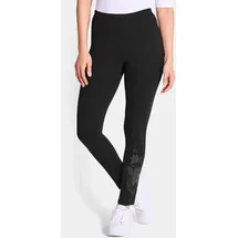 GOLDNER Bequeme Baumwoll-Leggings Kurzgröße Schwarz 20