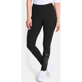 GOLDNER Bequeme Baumwoll-Leggings Kurzgröße Schwarz 20