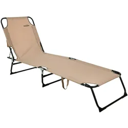 WellHome - Cremefarbene Klappliege 187x55x24,5cm