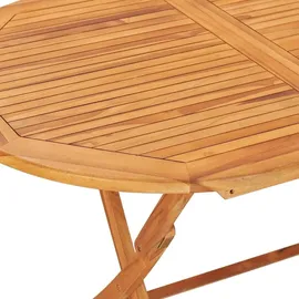 vidaXL Gartentisch Klappbar 160 x 80 x 75 cm Braun