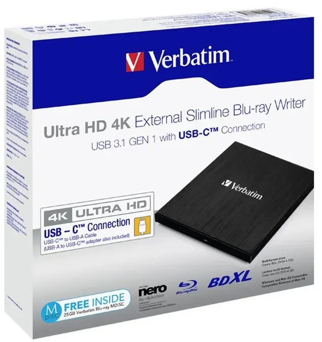 Verbatim Blu-ray Recorder USB 3.1 43888