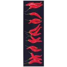 HANSE HOME "Chili Dance", rot (schwarz,rot), B:50cm H:3mm L:150cm, Polyester, Teppiche, Läufer, Rutschfest, Küchenteppich, Küche, Teppich, Pflegeleicht