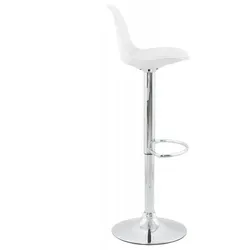 Verstellbarer Barhocker mit Kunstleder | Höhenverstellbarer Hocker mit Rückenlehne | Komfort Küchenstuhl mit gepolsterter Sitzfläche | Kadima Design