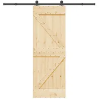 vidaXL Narvik rechts 70 x 210 cm Natürlich/Schwarz