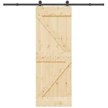 vidaXL Narvik rechts 70 x 210 cm Natürlich/Schwarz