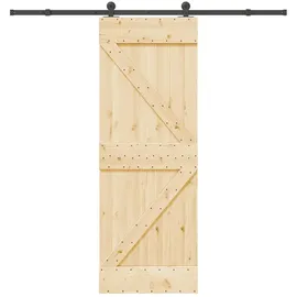 vidaXL Narvik rechts 70 x 210 cm Natürlich/Schwarz
