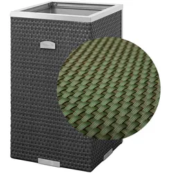 Polyrattan Pflanzgefäß mit Aluminiumrahmen