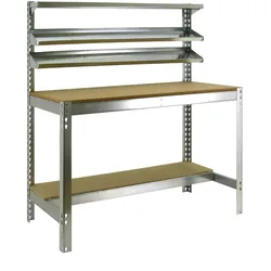 Proregal Werkbank Buffalo mit Frontablage | HxBxT 84x150x76cm | Traglast 600kg | Verzinkt