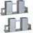 Trutzholm 2er Set Holzstapelhilfe feuerverzinkter Stahl 34 x 10 x 15 cm Silber