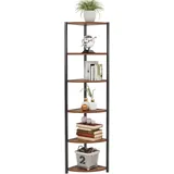 Eckregal, Bücherregal Mit 6 Ablagen, Leiterregal, Aufbewahrungsregal, Pflanzenre