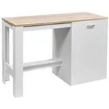 MID.YOU Kücheninsel, Weiß, Sonoma Eiche, Kunststoff, nur wie online abgebildet bestellbar, 138x91x56 cm, Küchen, Küchenmöbel, Kücheninseln