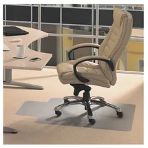 FLOORTEX Bodenschutzmatte 115x134 cm, Rechteck mit Lippe, für niederflorigen Teppichboden transparent, 115 cm