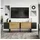 Okwish TV-Schrank 180x40x55 cm Schwarz/Holz Lowboard