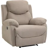 HOMCOM Fernsehsessel mit Liegefunktion, Belastbarkeit 150 kg, stressless Fernsehsessel, Beige  Aosom.de