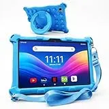 AngelTech Kindertablet XL Pro II – 10 Zoll HD 2025 – Android 16 Kinder Tablet mit Kindersicherung – 6GB RAM + 8GB virtuell, 128GB Speicher – Tablet für Kinder mit Schutzhülle – Blau