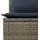 vidaXL Gartensofa-Set mit Kissen, grau, Polyrattan