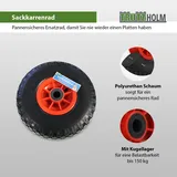 Baumarktplus Sackkarrenrad Vollgummi 260 x 85 mm 75 mm 3.00-4 PU für Sackkarre und Bollerwagen rot