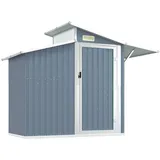 vidaXL Metallgerätehaus 2,7 x 1,3 x 2,09 m grau