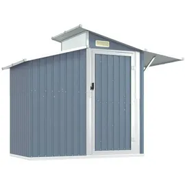 vidaXL Metallgerätehaus 2,7 x 1,3 x 2,09 m grau