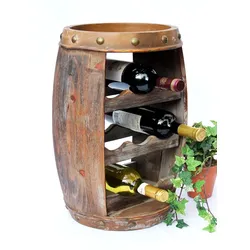 DanDiBo Weinregal Holz Klein Weinfass Flaschenständer Flaschenregal 1555 50 cm Regal Fass Holzfass
