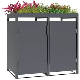 DEGAMO Mülltonnenbox ULM 264 x 124 cm anthrazit