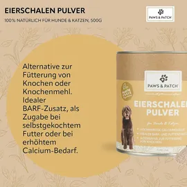 Paws & Patch Paws&Patch Eierschalen Pulver für Hunde und Katzen 500 g