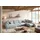 KAWOLA Wohnlandschaft U-Form Madeline Cord Longchair links hellblau