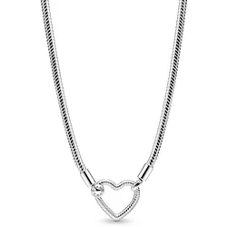 Pandora 393377C00-45 Damen-Collier Silber mit Herz-Verschluss