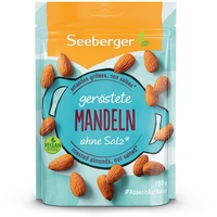 Seeberger Mandeln geröstet 12er Pack: Große knackige Mandelkerne - mit hohem Vitamin Gehalt - knusprige Kerne mit angenehm-süßlichem Aroma ohne Salz, vegan (12 x 150 g)