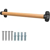 SELEWARE Handlauf Holz Innen Treppenhandlauf - Plastic end 61cm (24inch) Handläufe Schwarz Holzhandlauf Rund Treppengeländer Barrierefreier Treppenhaus-Haltegriff Spielplatz-Sicherheitsgriff
