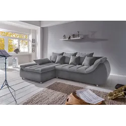 INOSIGN Ecksofa »Imola elegant und bequem, aktuelle Steppung im Sitz, L-Form«, wahlweise mit Bettfunktion INOSIGN dunkelgrau