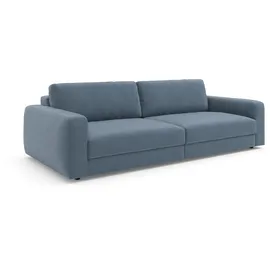 TRENDMANUFAKTUR Big-Sofa TRENDMANUFAKTUR "Bourbon Mega, bequem, viel Platz, Breite 264cm", blau (blau horizon), B:264cm H:84cm T:126cm, 100% Polyester, Sofas, Big-Sofa, extra tiefe Sitzfläche, wahlweise mit Sitztiefenverstellung bestellbar