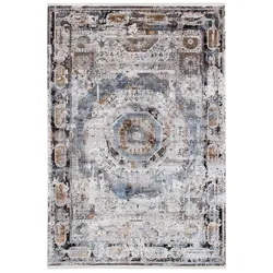 Vintage Teppich Kennedy 200 x 300 cm Mischgewebe Blau